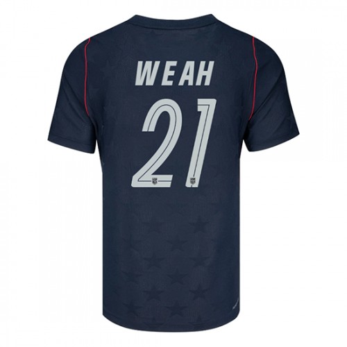 Stroje piłkarskie Stany Zjednoczone Timothy Weah #21 Koszulka Wyjazdowej MŚ 2026 Krótki Rękaw